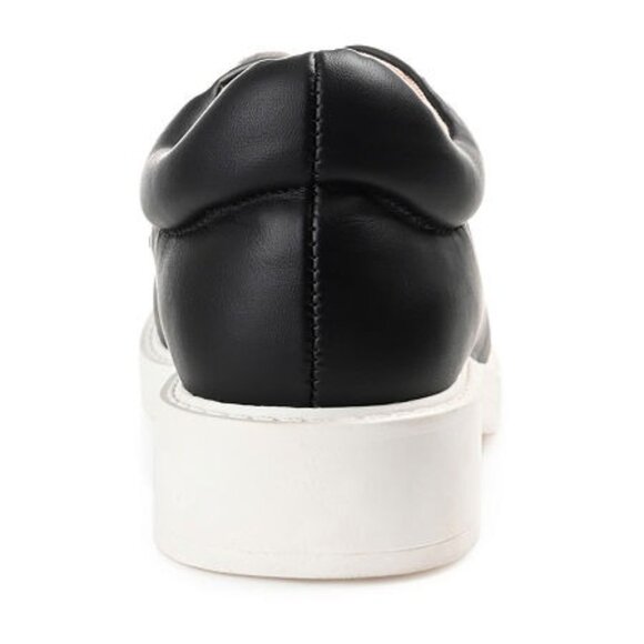 Journee Aliah Women's Black Croc Lace-Up Comfort Flats | Size 7 - Picture 2 of 2